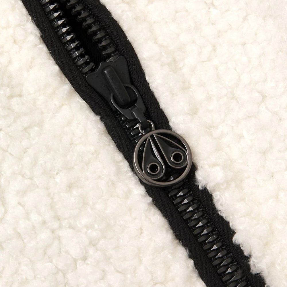 NEW Moose Knuckles Size Small Women's Sherpa Nellis Cropped Bomber - Ivory - Picture 6 of 6